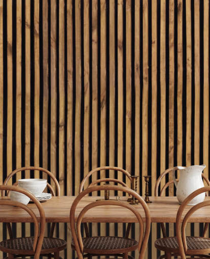 wooden slat natural wallpaper