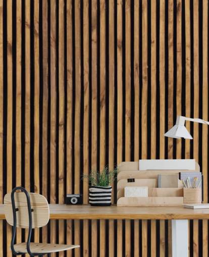 wooden slat natural wallpaper