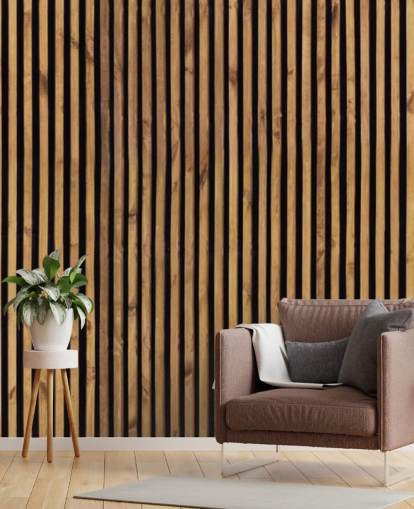 trä lamell naturlig tapet