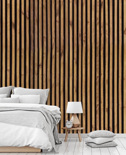wooden slat natural wallpaper