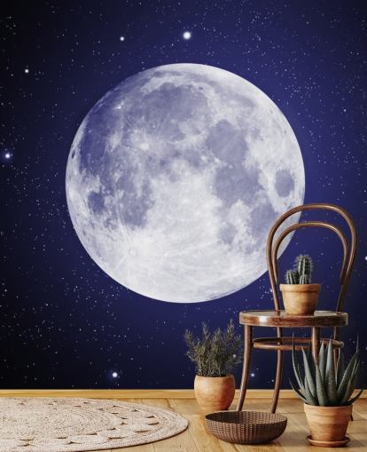 cielo notturno blu scuro con carta da parati luna cielo notturno blu scuro con carta da parati luna
