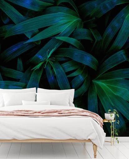 Deep Green Jungle Leaves Wallpaper Deep Green Jungle Leaves Wallpaper