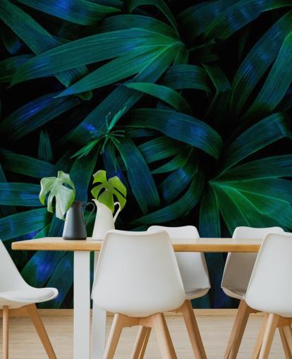 Deep Green Jungle Leaves Wallpaper Deep Green Jungle Leaves Wallpaper