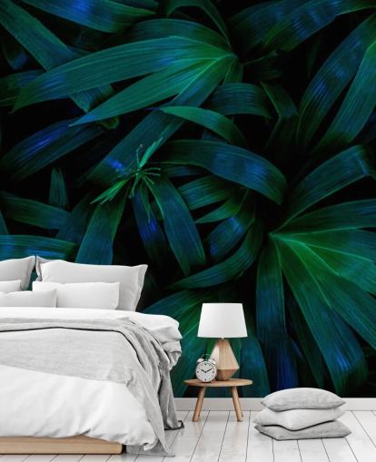 Deep Green Jungle Leaves Taustakuva