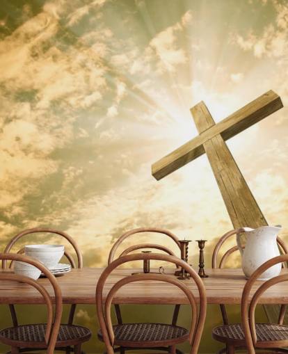 Cross against the Sky Wall Mural