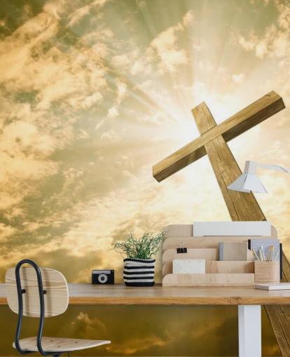 Cross against the Sky Wall Mural