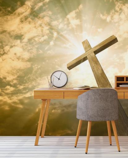 Kreuz gegen den Himmel Wandgemälde