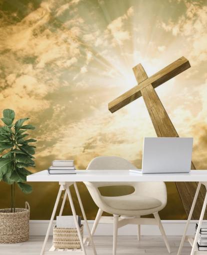 Cross against the Sky Wall Mural