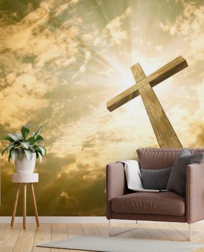 Cross against the Sky Wall Mural