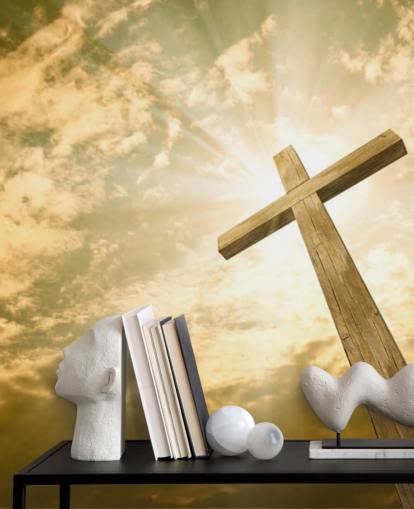 Cross against the Sky Wall Mural