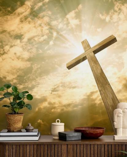 Cross against the Sky Wall Mural