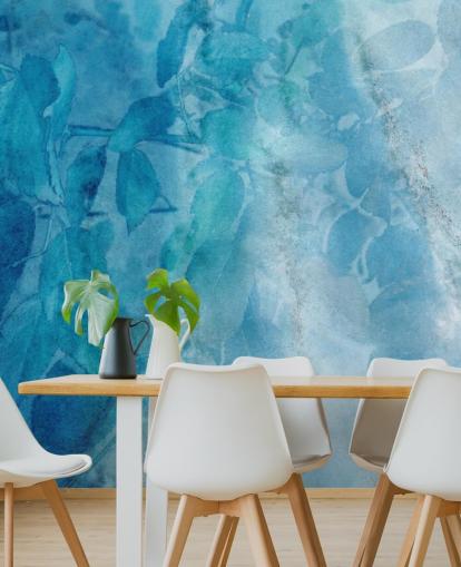 Papel Pintado Efecto Mármol Azul