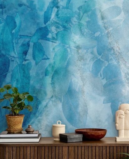 Blå Marble Effekt Bakgrund Blå Marble Effekt Bakgrund