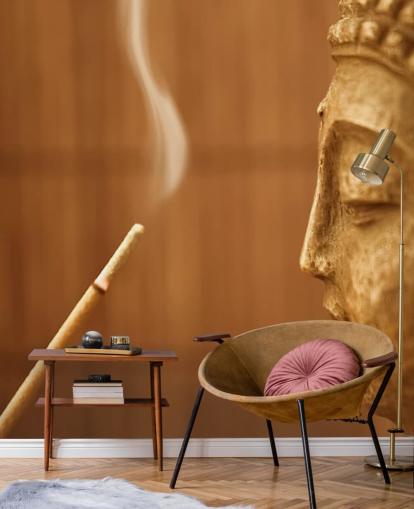 Zen Temple - Smoke Meditation with Buddha Zen Temple Wallpaper 