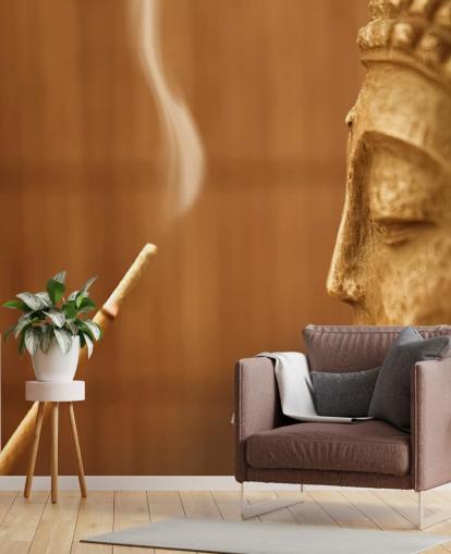 Zen Temple - Smoke Meditation with Buddha Zen Temple Wallpaper 