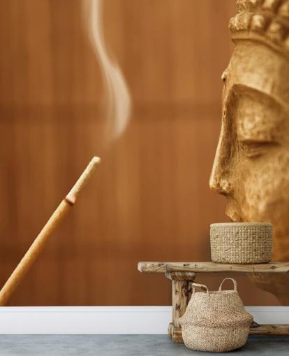 Zen Temple - Smoke Meditation with Buddha Zen Temple Wallpaper 