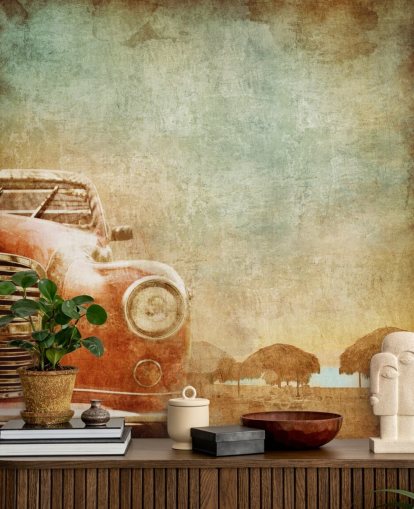 Red Vintage Car Wallpaper