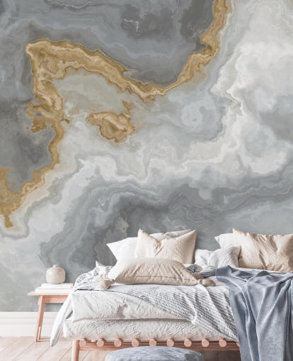 papier peint mural en marbre gris et doré appelé Elegant Grey and Gold Marble pour les salles de bain, les cuisines et les salles à manger papier peint mural en marbre gris et doré appelé Elegant Grey and Gold Marble pour les salles de bain, les cuisines et les salles à manger