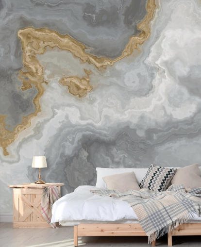 papier peint mural en marbre gris et doré appelé Elegant Grey and Gold Marble pour les salles de bain, les cuisines et les salles à manger papier peint mural en marbre gris et doré appelé Elegant Grey and Gold Marble pour les salles de bain, les cuisines et les salles à manger