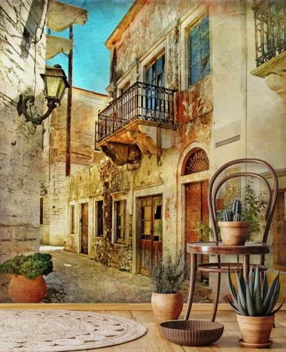 papier peint mural de voyage appelé Old Town, Grèce pour les cuisines, les maisons de retraite et les entreprises papier peint mural de voyage appelé Old Town, Grèce pour les cuisines, les maisons de retraite et les entreprises