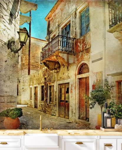carta da parati murale da viaggio chiamata Città Vecchia, Grecia per cucine, case di cura e aziende carta da parati murale da viaggio chiamata Città Vecchia, Grecia per cucine, case di cura e aziende