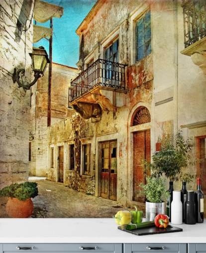 carta da parati murale da viaggio chiamata Città Vecchia, Grecia per cucine, case di cura e aziende carta da parati murale da viaggio chiamata Città Vecchia, Grecia per cucine, case di cura e aziende