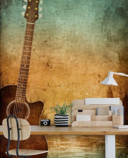 Gitarr konst av en sjö Bakgrund