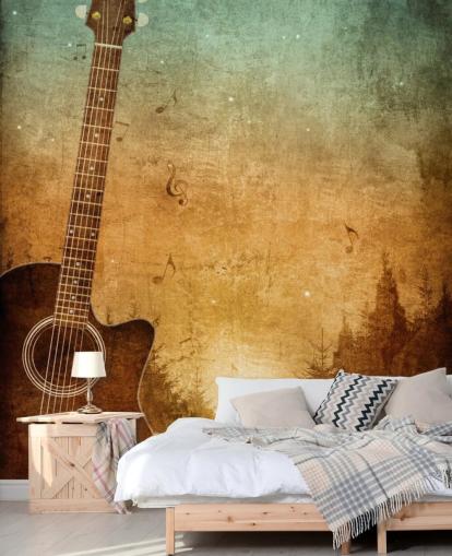 Gitarren-Kunst von einem Lake Wallpaper