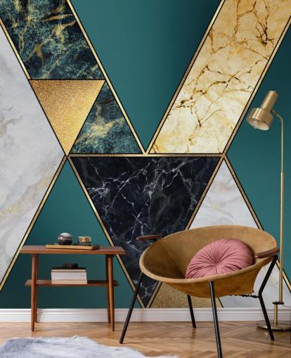 teal, gold, black and white art deco tile wallpaper teal, gold, black and white art deco tile wallpaper