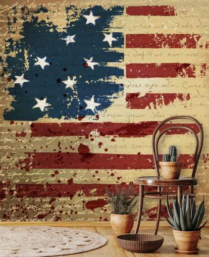 Independence Day Background. Abstract, grunge, vector.