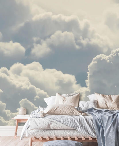 Glühende weiße Wolken Wallpaper