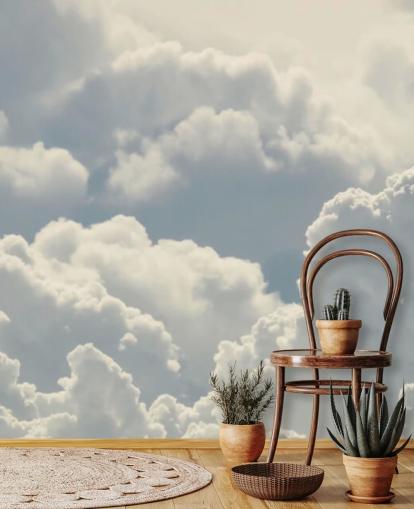 Glowing White Clouds Wallpaper