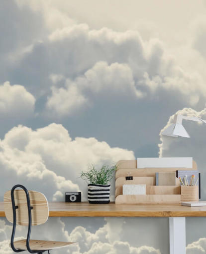 Hehkuva valkoiset pilvet Taustakuva