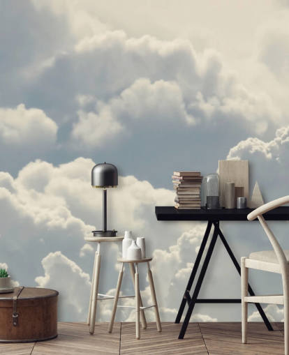 Fondo de pantalla de nubes blancas brillantes