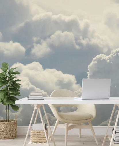 Glowing White Clouds Wallpaper