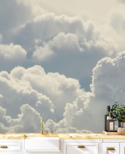 Fondo de pantalla de nubes blancas brillantes