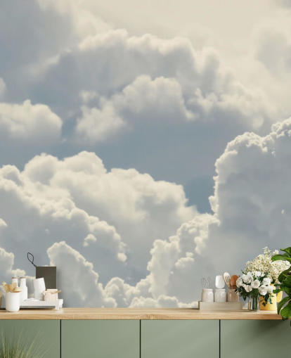 Fondo de pantalla de nubes blancas brillantes