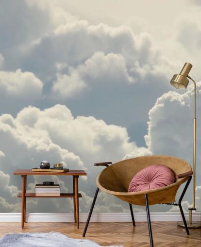 Fondo de pantalla de nubes blancas brillantes