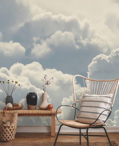 Glühende weiße Wolken Wallpaper