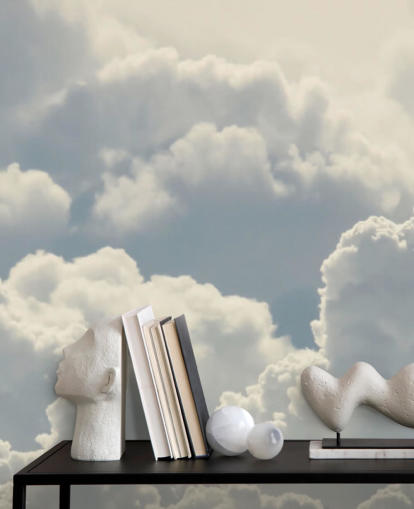 Fondo de pantalla de nubes blancas brillantes