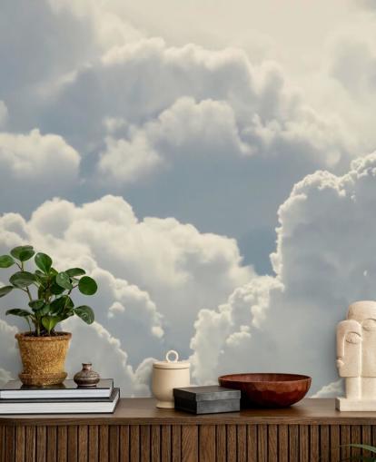 Fondo de pantalla de nubes blancas brillantes