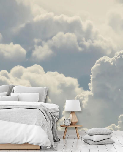 Fondo de pantalla de nubes blancas brillantes