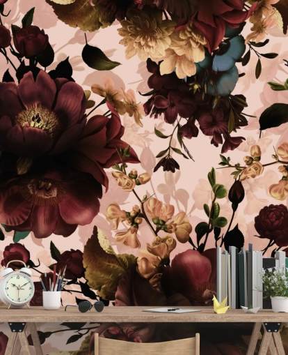 Mörk rödbrun blommor Bakgrund