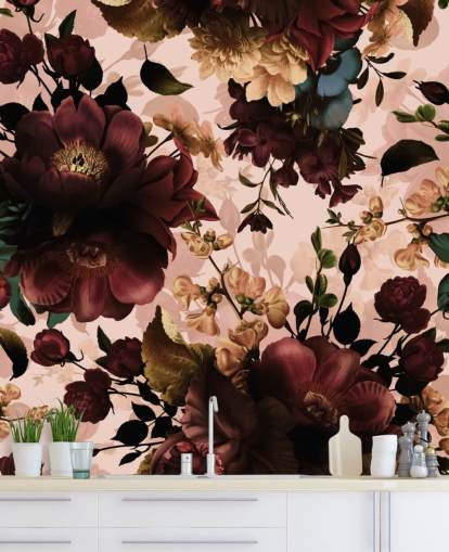 Mörk rödbrun blommor Bakgrund