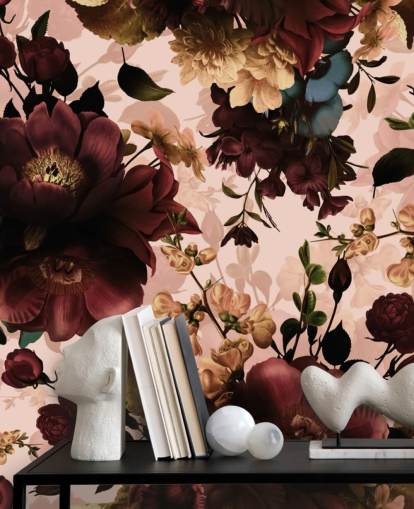 Dark Maroon Flowers Wallpaper Dark Maroon Flowers Wallpaper