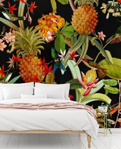 Ananas und Vögel Wallpaper