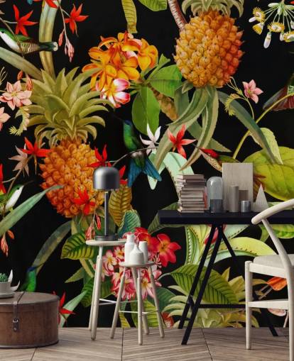 Ananas ja linnut Taustakuva Ananas ja linnut Taustakuva