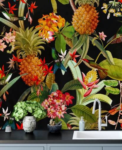 Ananas ja linnut Taustakuva Ananas ja linnut Taustakuva