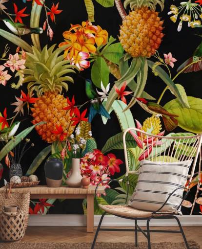 Ananas ja linnut Taustakuva