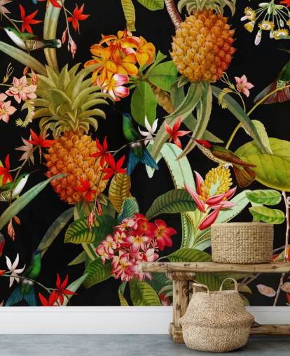 Ananas og Fugle Baggrund